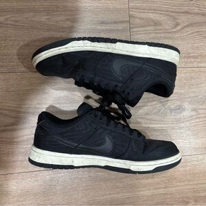 Nike dunk low black canvas